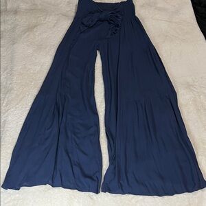 Ready women’s Navy Blue Wide-Leg Pants
